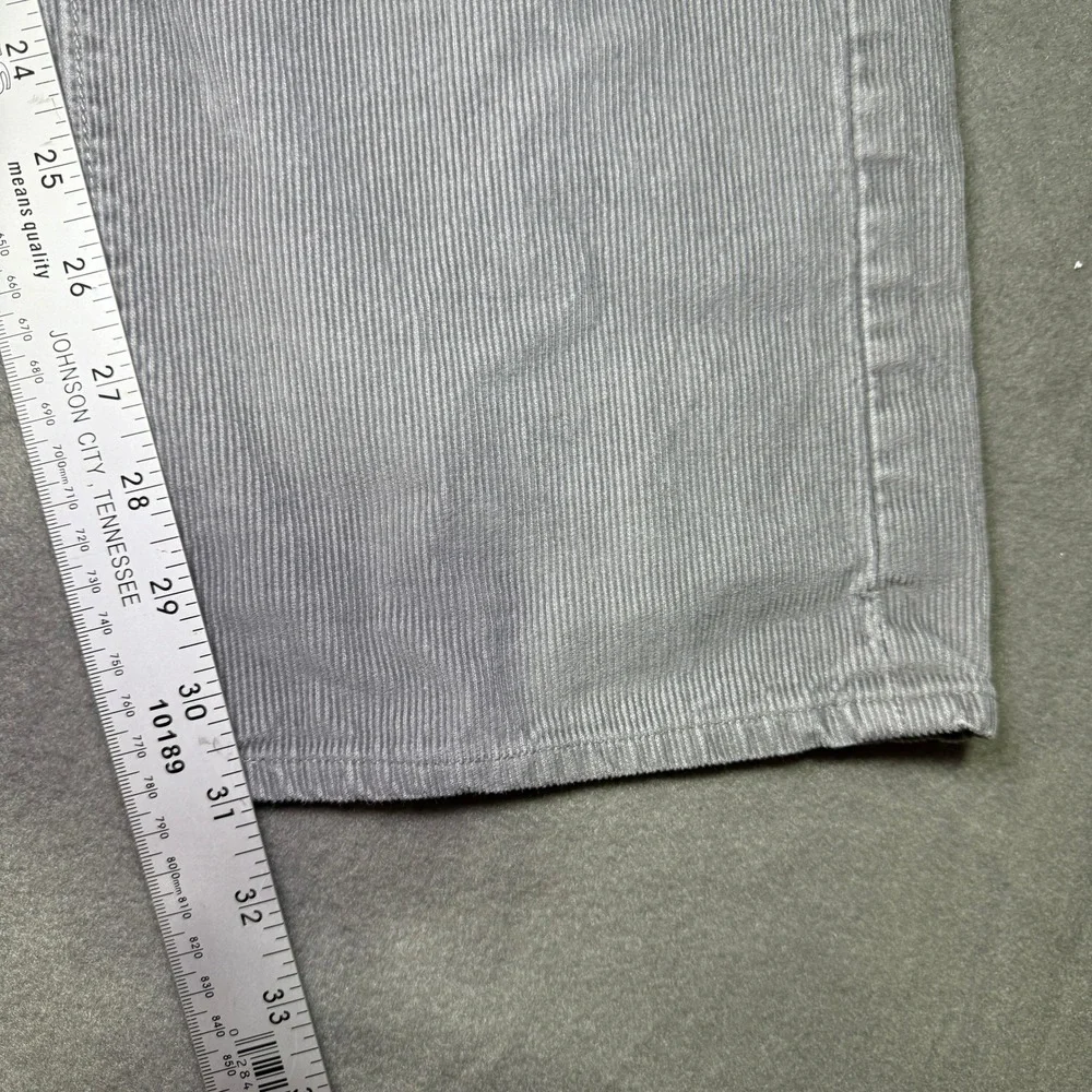 J Crew Corduroy Pants Mens 35x32 Gray Straight Leg Cotton Casual Trousers